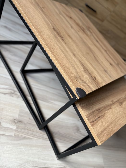 Sfolik kawowy drewniany stoliki komplet dab wotan