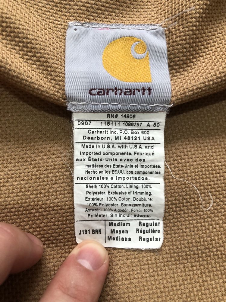 CARHARTT (M) “Camel” Active Jacket made in USA Duck мужская куртка