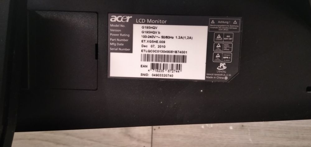 Ecrã computador ACER