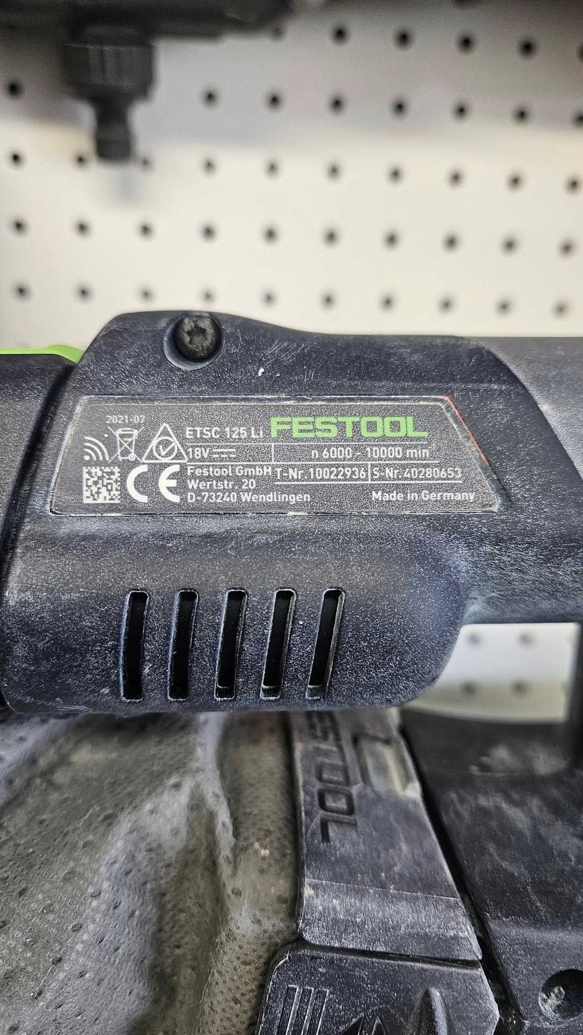 Szlifierka Mimośrodowa Festool ETSC 125 Li 3,1 I-Set + walizka