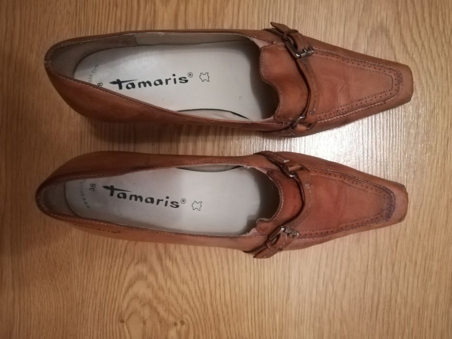 Skórzane buty Tamaris