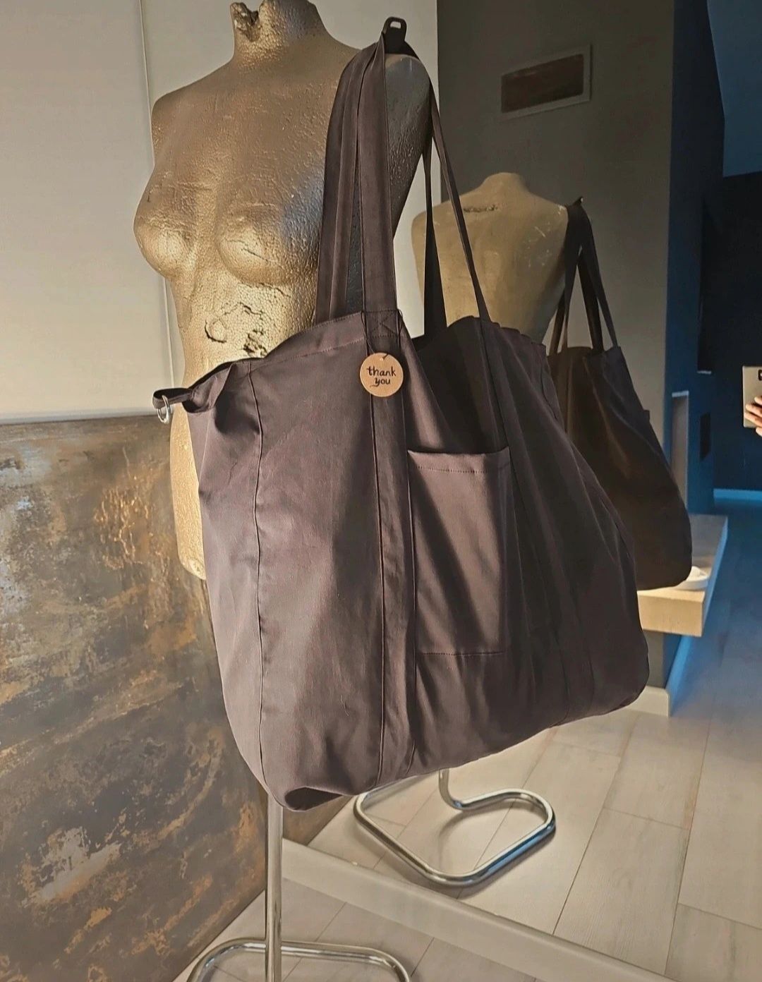 Cudowna Torba Big Bag XXL Bawełna-Len
