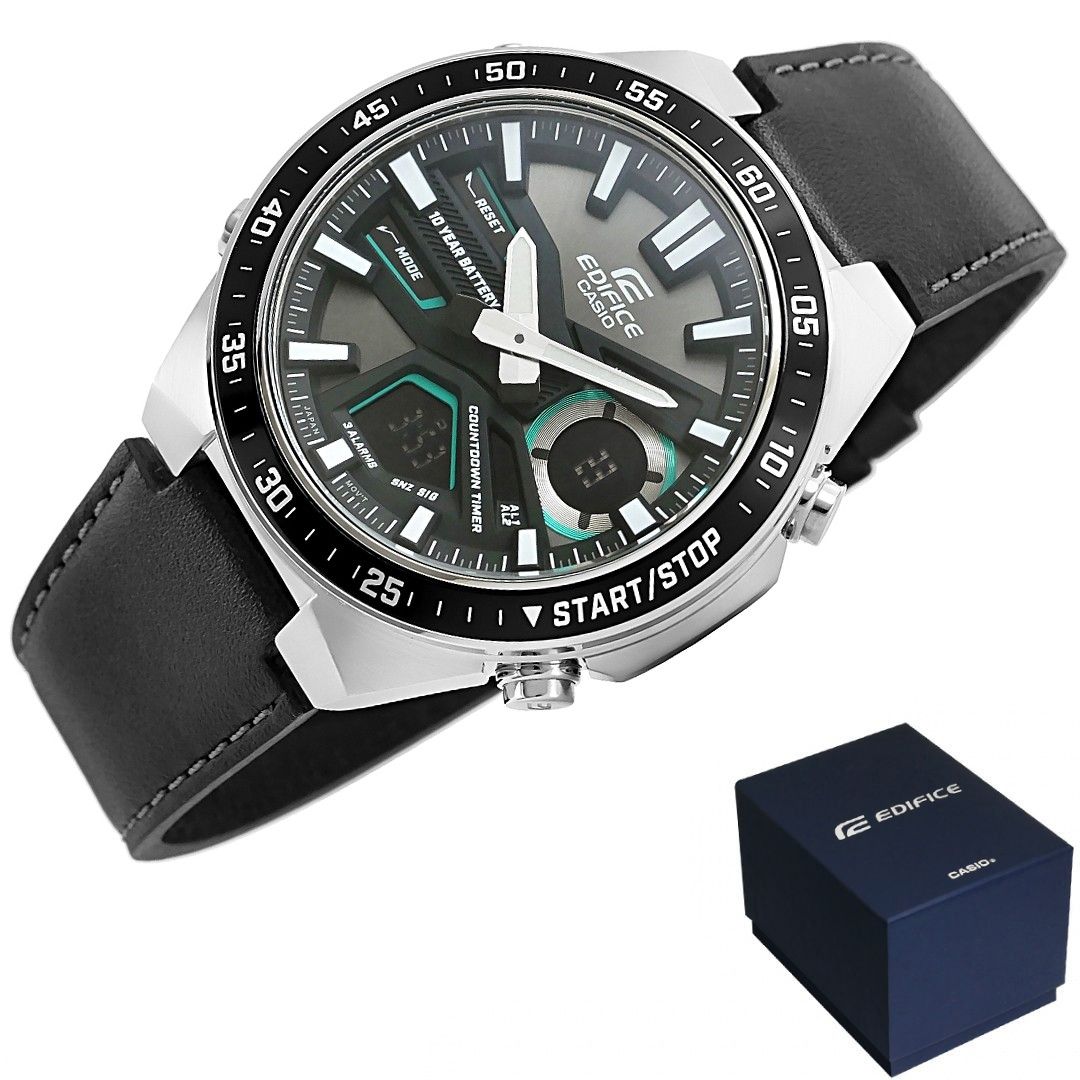 zegarek męski casio edifice efv-c110l-1avef 10 bar + box