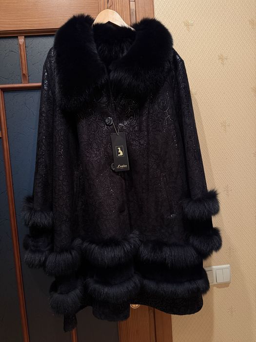 Шуба дублянка з хутром