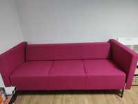 Sofa różowa bez funkcji rozkladania