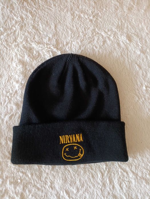 Czapka z żółtym logo Nirvana haftowana Rozmiar uniwersalny