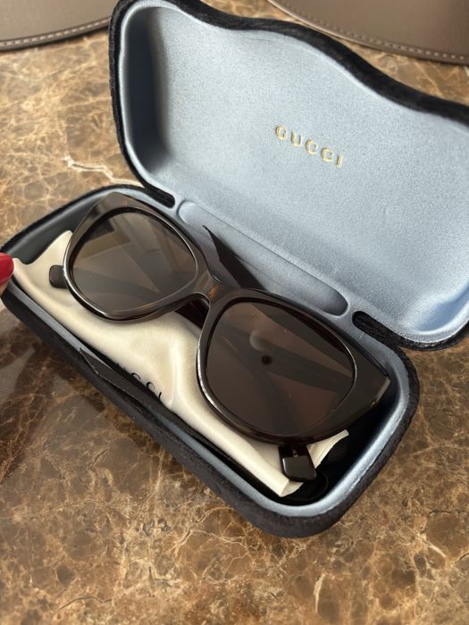 Сонцезахисні коричневі окуляри gucci очки гуччи 100% оригінал