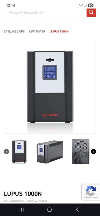 Zasilacz UPS Lupus 1000N