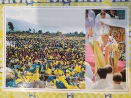 Postal da visita de João Paulo II Funchal estádio barreiros
