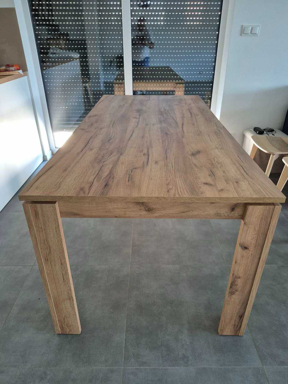Stół LINTRUP 90×190/280 dąb – rozkładany, solidny design, jak nowy!