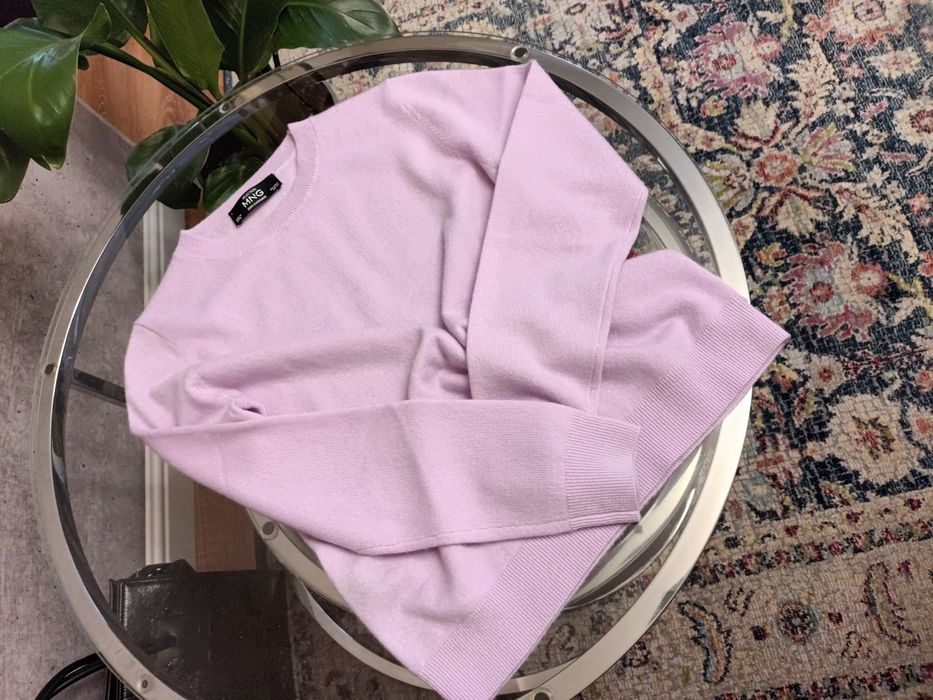 Sweterek kaszmirowy Mango roz S/M