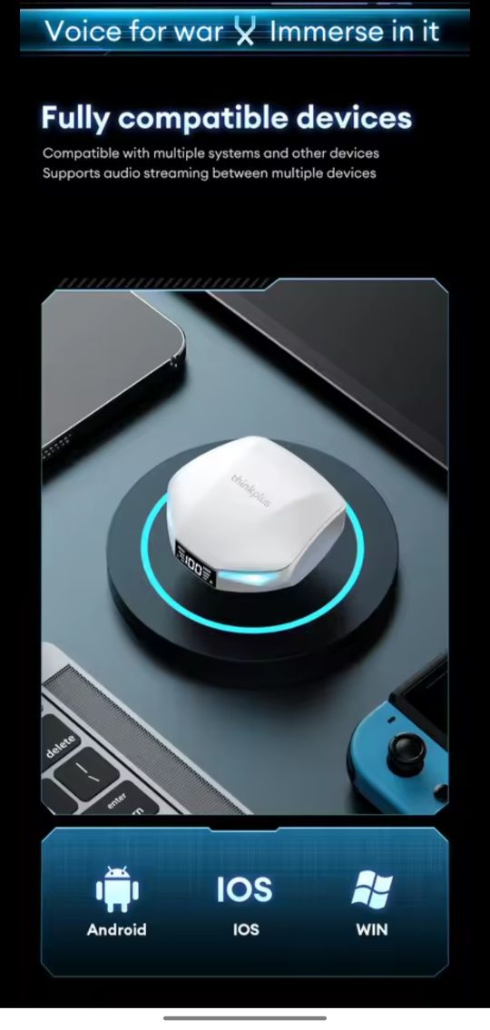 Nowe gamingowe słuchawki Lenovo Gm2 Plus Nowość iXLed