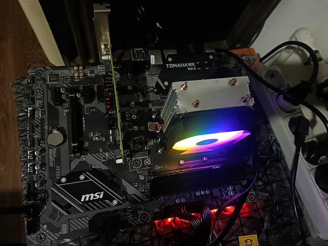 Комплект для ПК: MSI B450 TOMAHAWK MAX II+AMD Ryzen 5 3600X+ кулер RGB