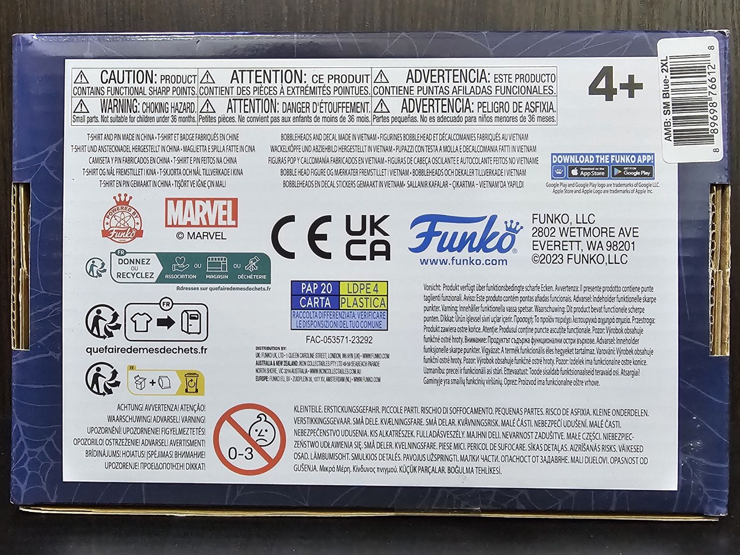 Коробка Фанко Поп Людина Павук Оригінал Funko Pop Marvel SpiderMan 2XL
