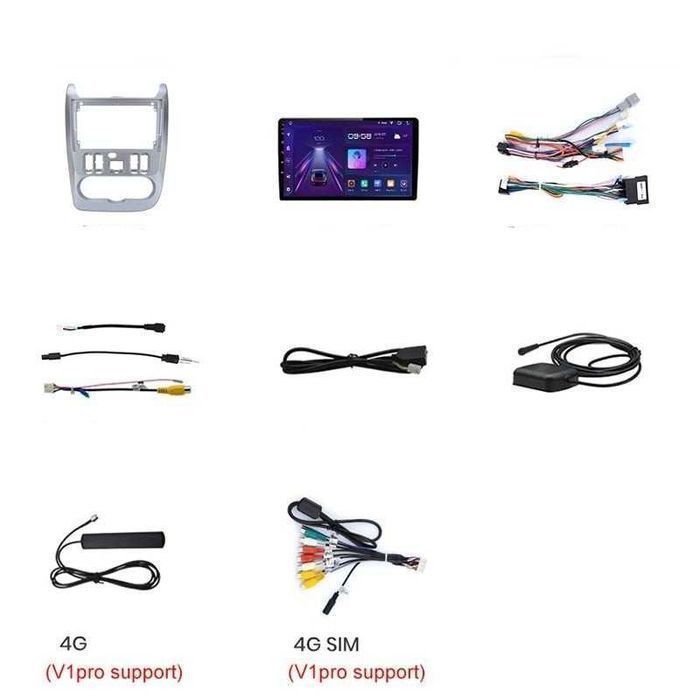 Radio 2DIN 9" Wireless CarPlay Android Auto Navi GPS Logan/Sandero PL