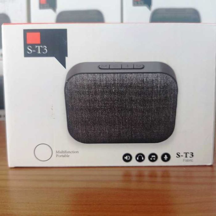 Mini coluna Bluetooth rádio FM USB micro SD MP3 11x8x4cm