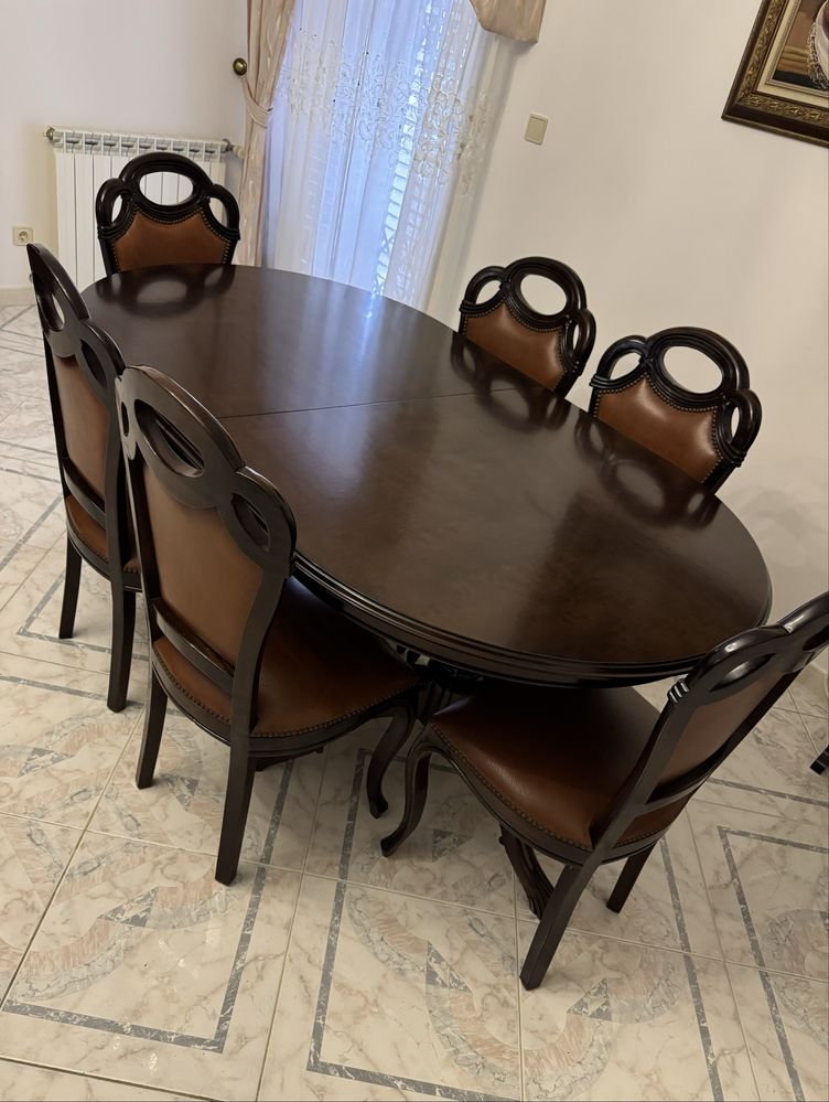 Conjunto Mesa Sala Extencível 6 a 8 cadeiras