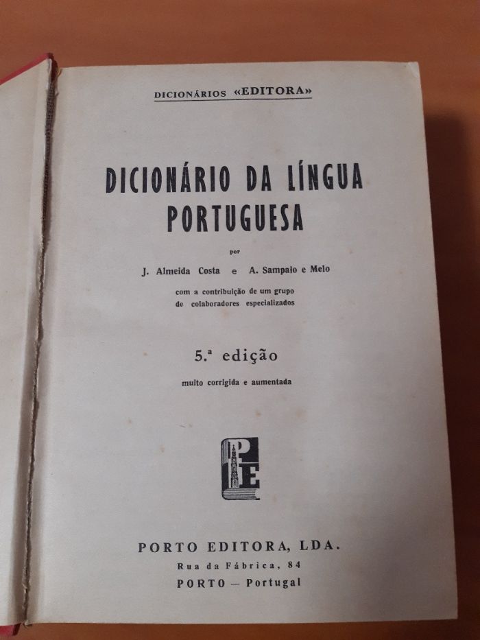 Livro antigo - Porto Editora - 5ª edição
