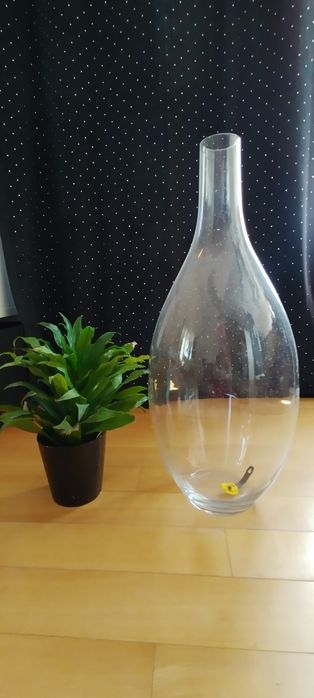 Wazon  podłogowy przezroczysty, kształt Butelka 60cm