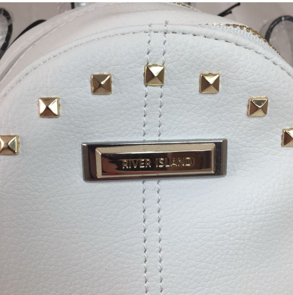 RIVER ISLAND • Przepiękny biały Stylowy plecak