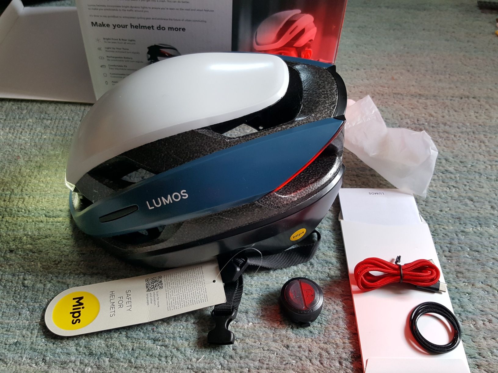 Kask Rowerowy Lumos Ultra MIPS, 54-61cm, niebieski