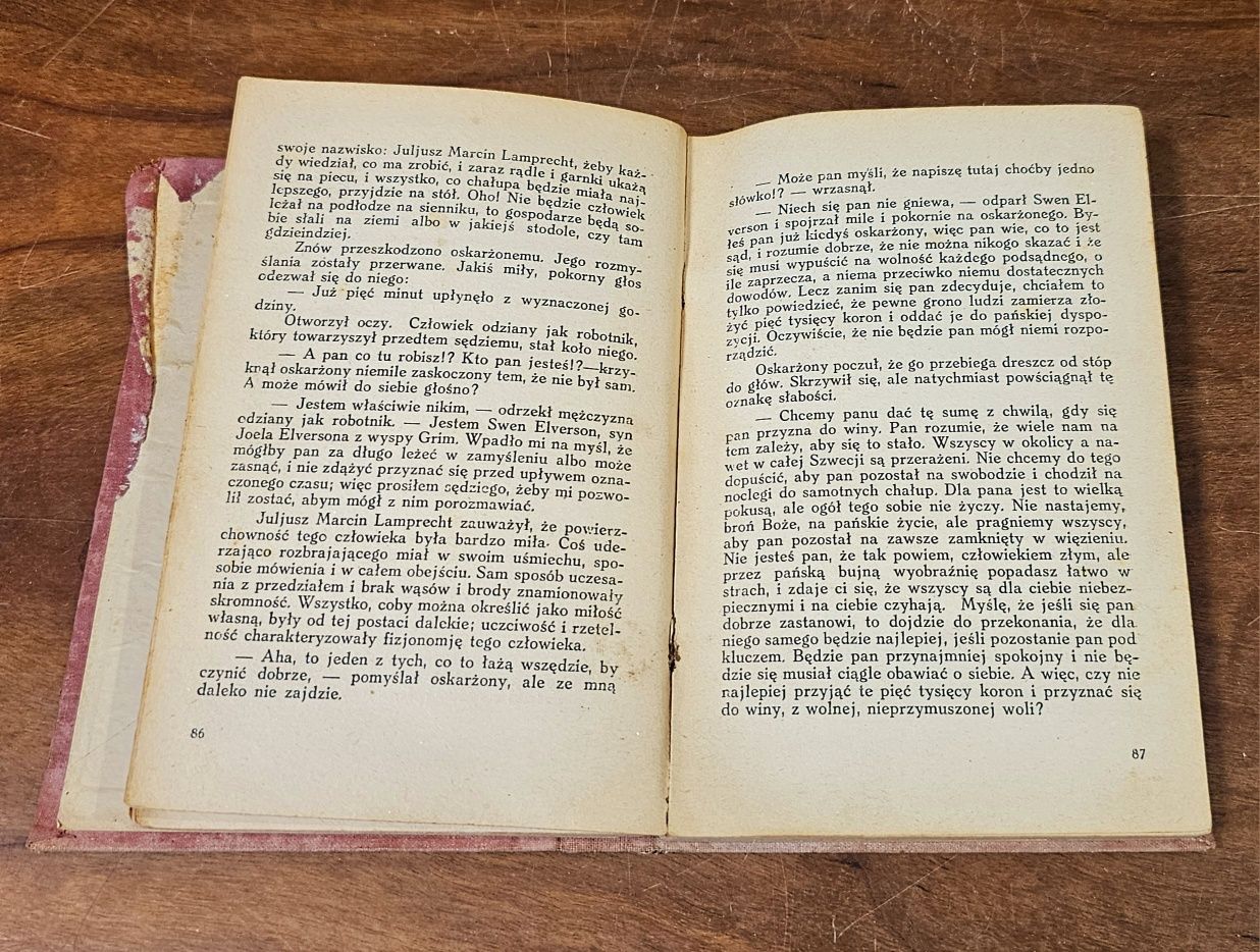 Przedwojenna Książka - Wyrzutek, Selma Lagerlof, 1925r.