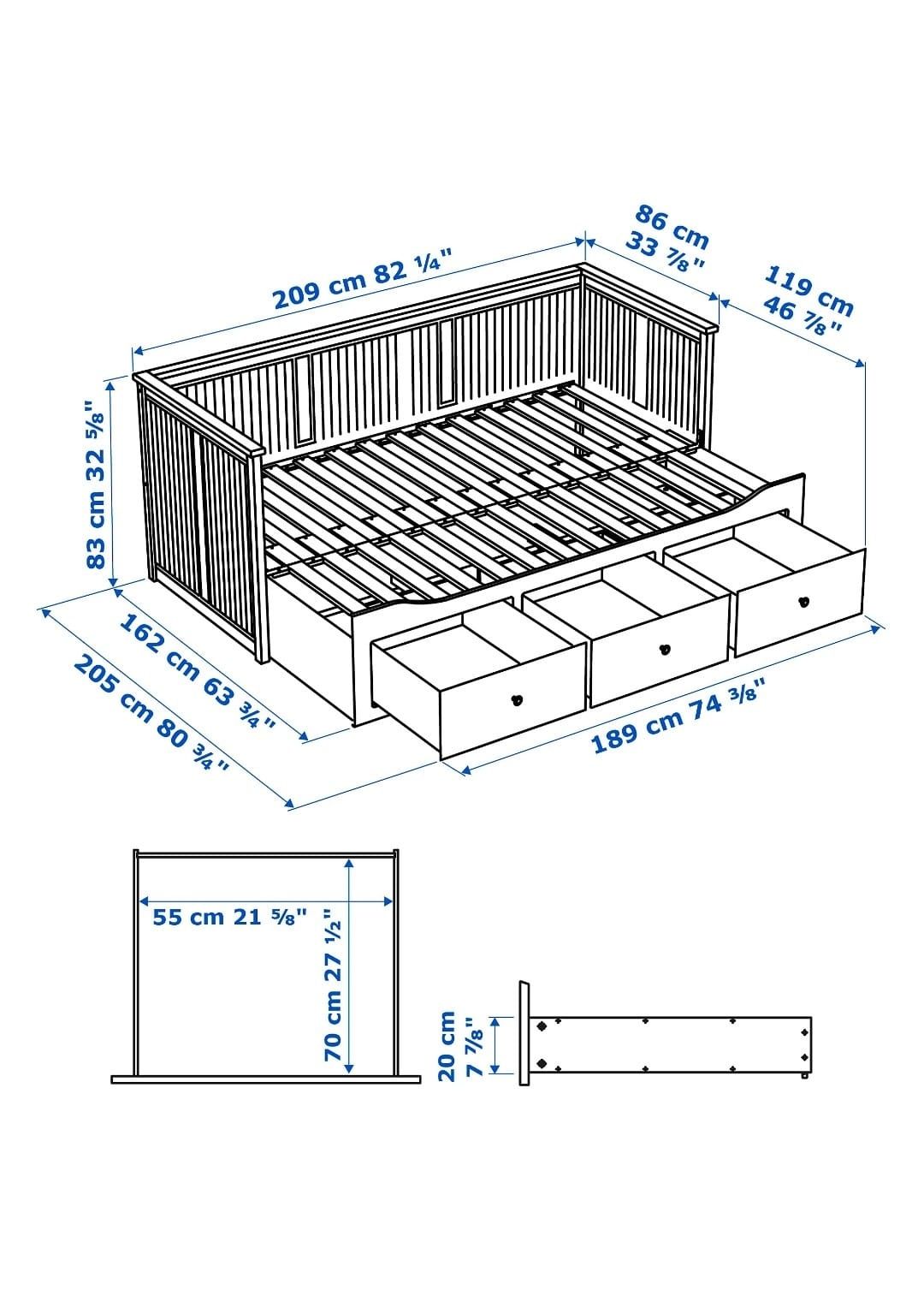 Cama de casal dupla IKEA