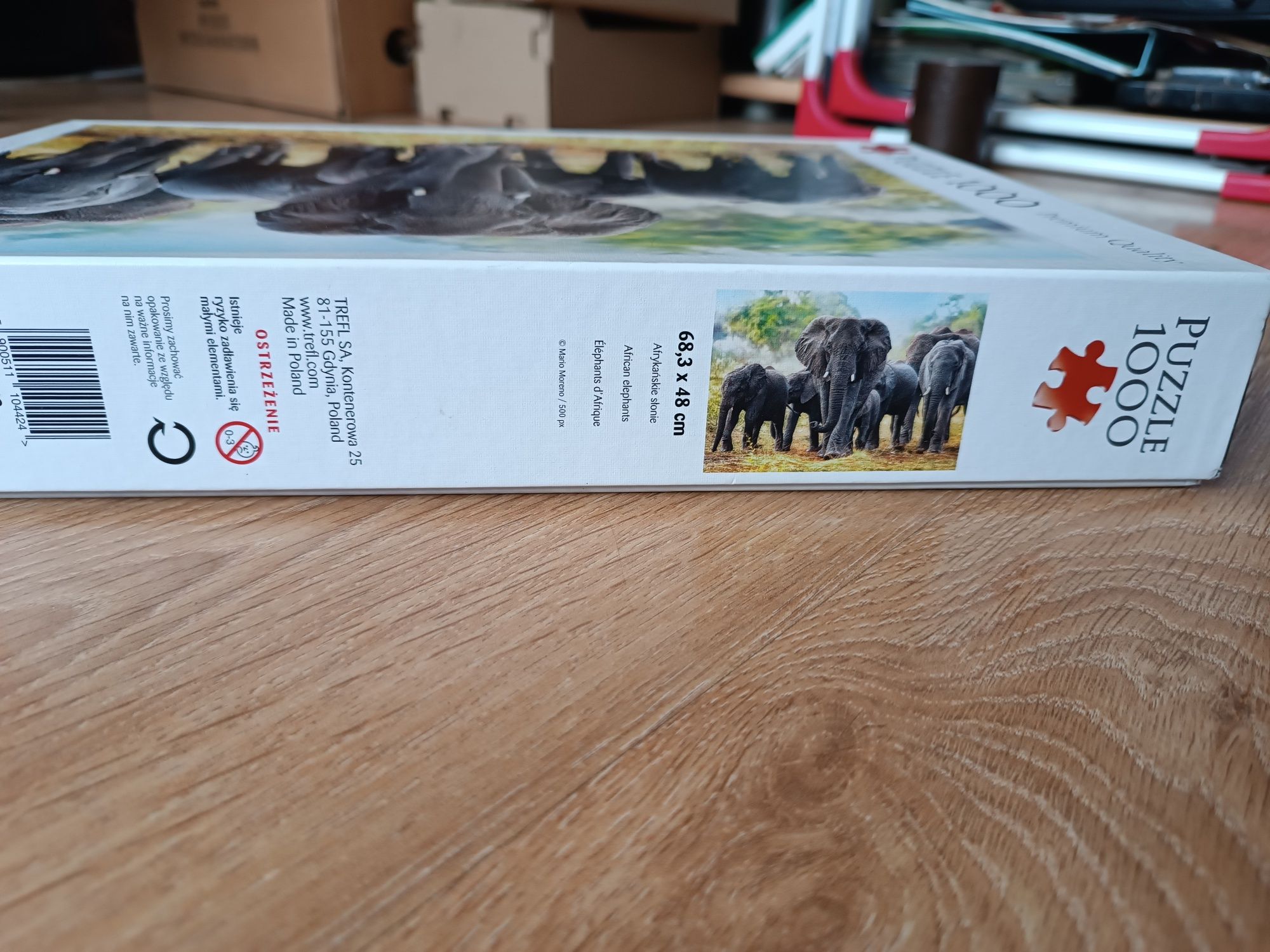 Puzzle TREFL 1000 sztuk - Słonie.