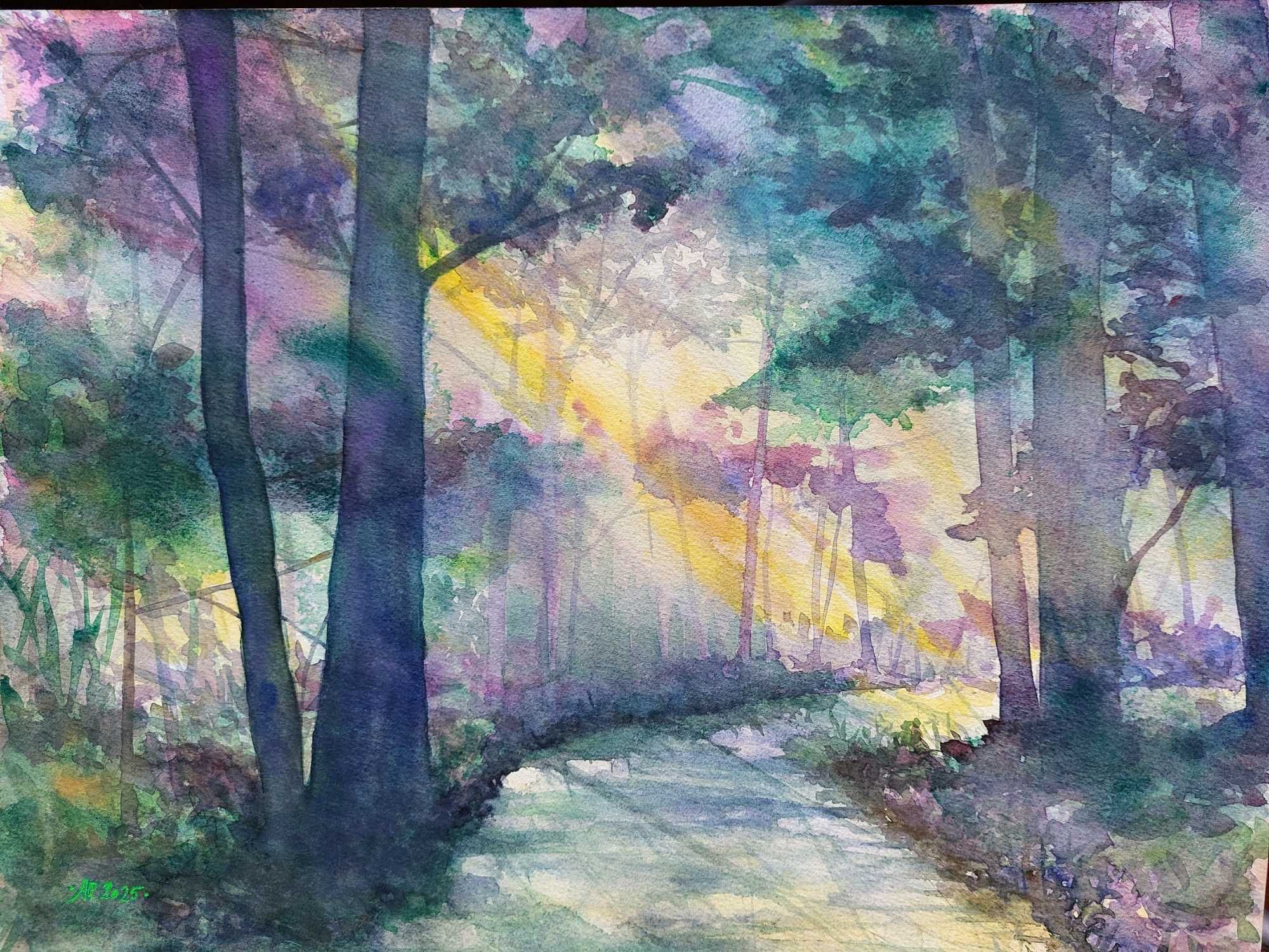 "Yutori" akwarela na papierze 31x41 cm