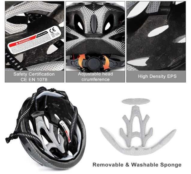 Kask rowerowy RaMokey rozmiar 58-62cm kolor szary