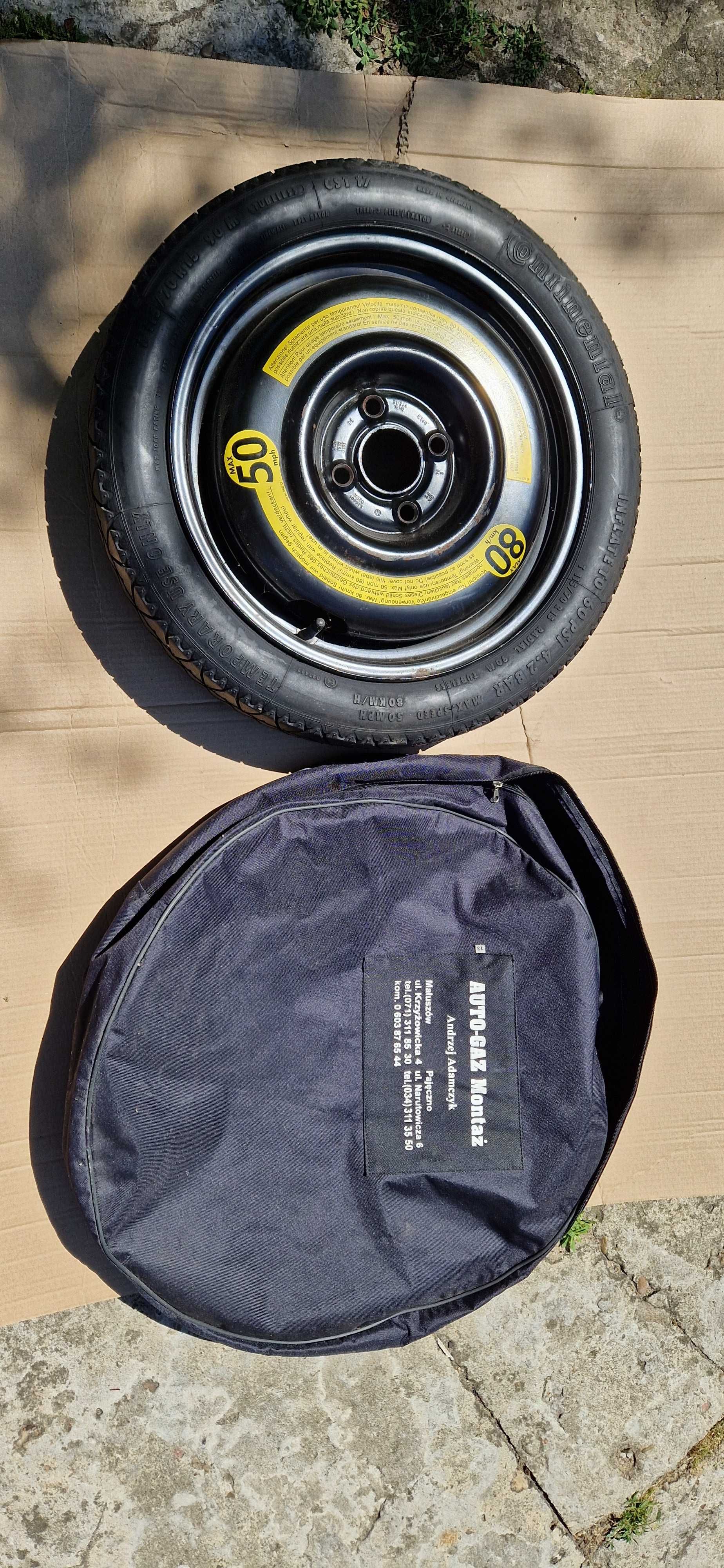 Sprzedam koło dojazdowe ,,Continental ,, rozmiar T115/70 R 15  90 M
