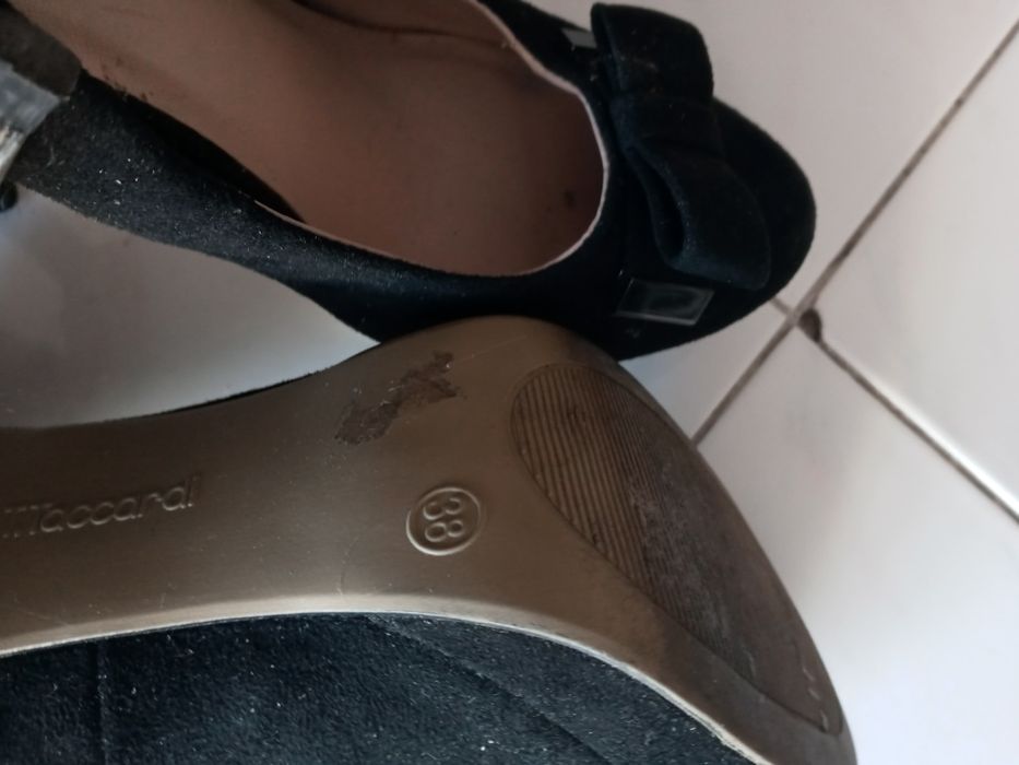 Czylenka czarne obcas Bozena wsuwane 37