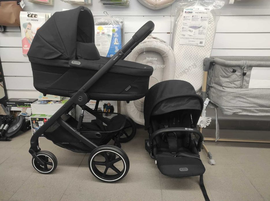 Wózek dziecięcy Cybex Balios S Lux Moon Black Czarny Z EKSPOZYCJI