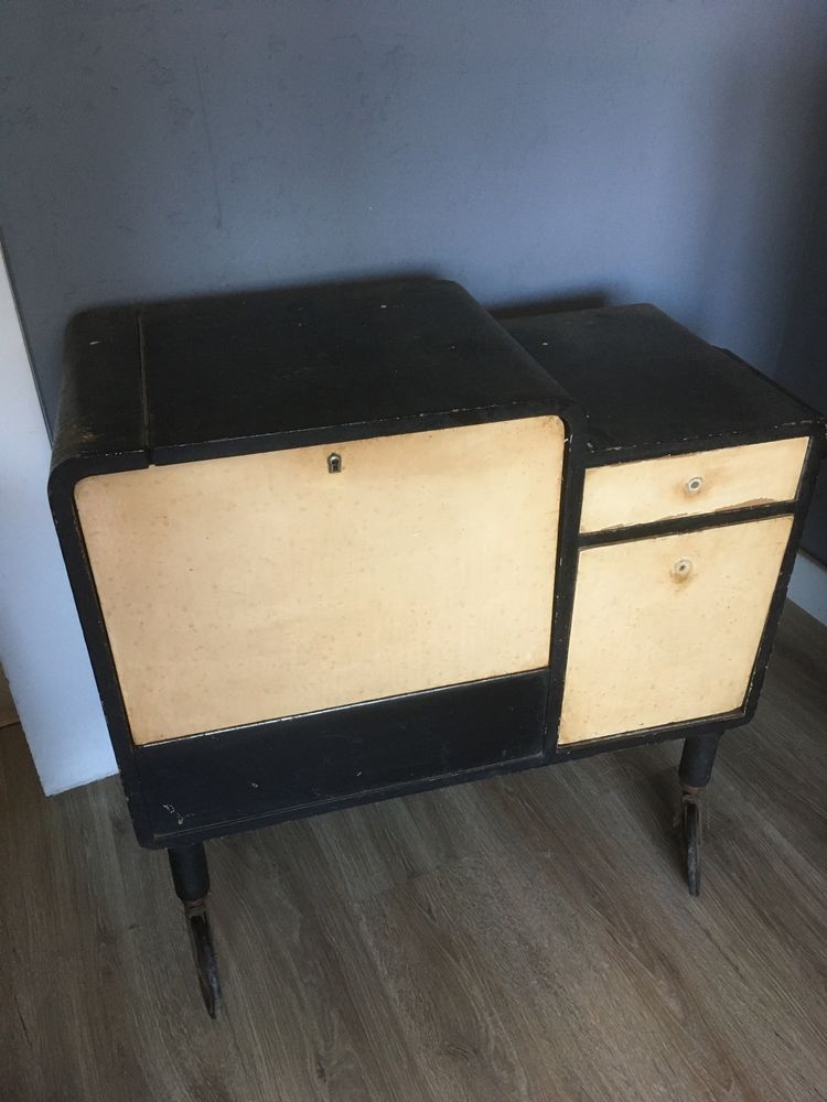 Barek szafka na kółkach art deco vintage do renowacji