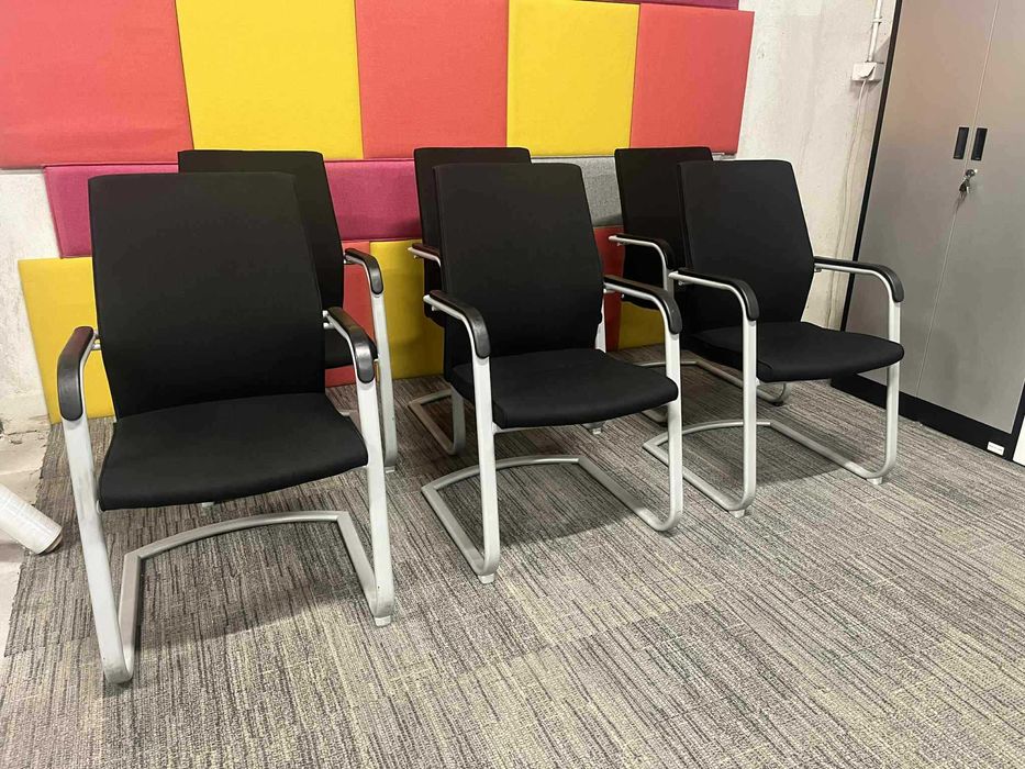 Krzesło fotel biurowe konferencyjne gabinetowe płoza Profim 7szt