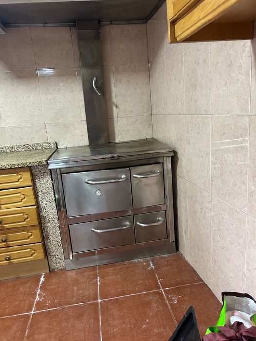 Fogão a lenha em inox