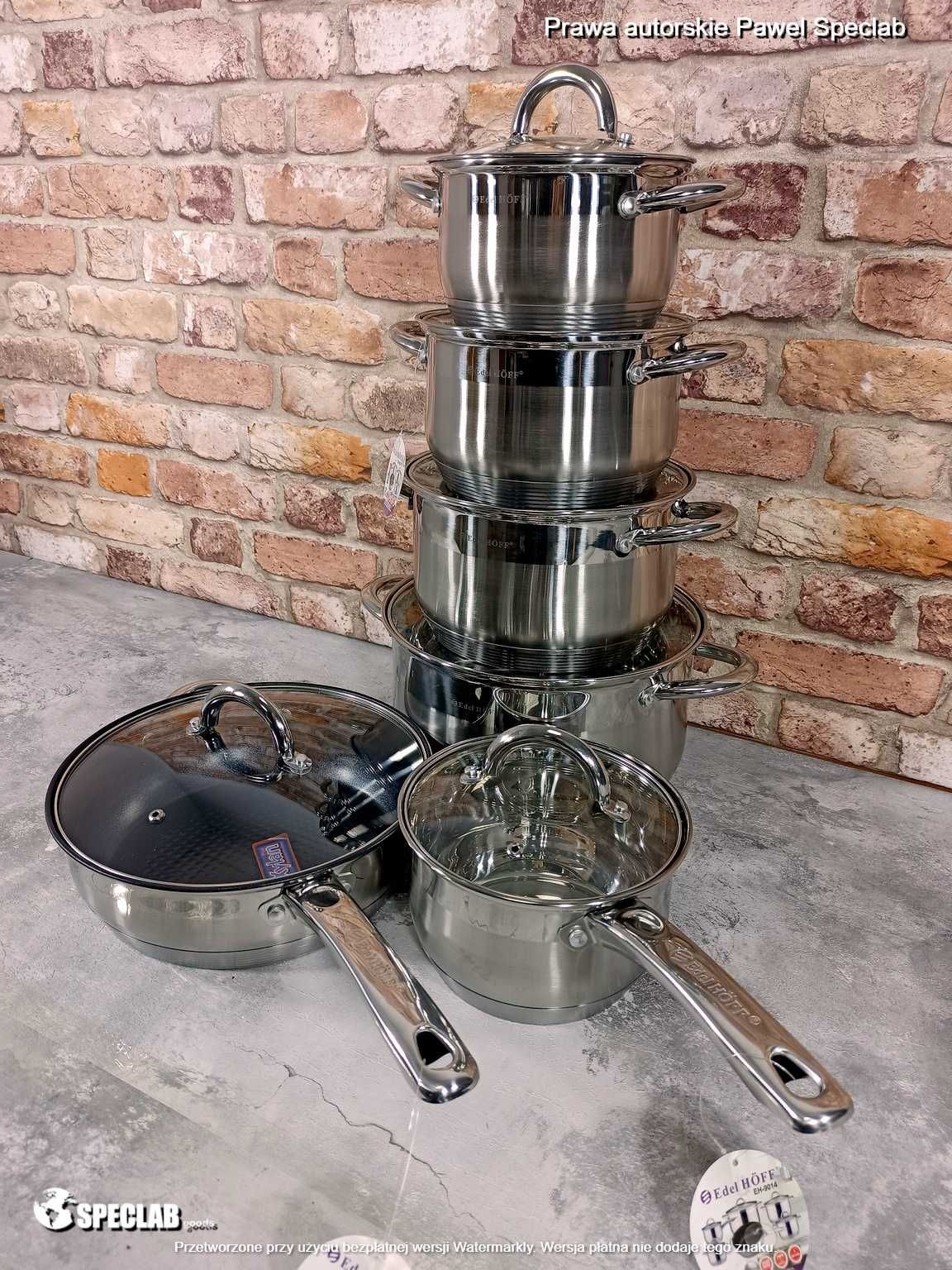 Zestaw garnkow EDELHOFF EH-9014 Gaz, indukcja, Halogen