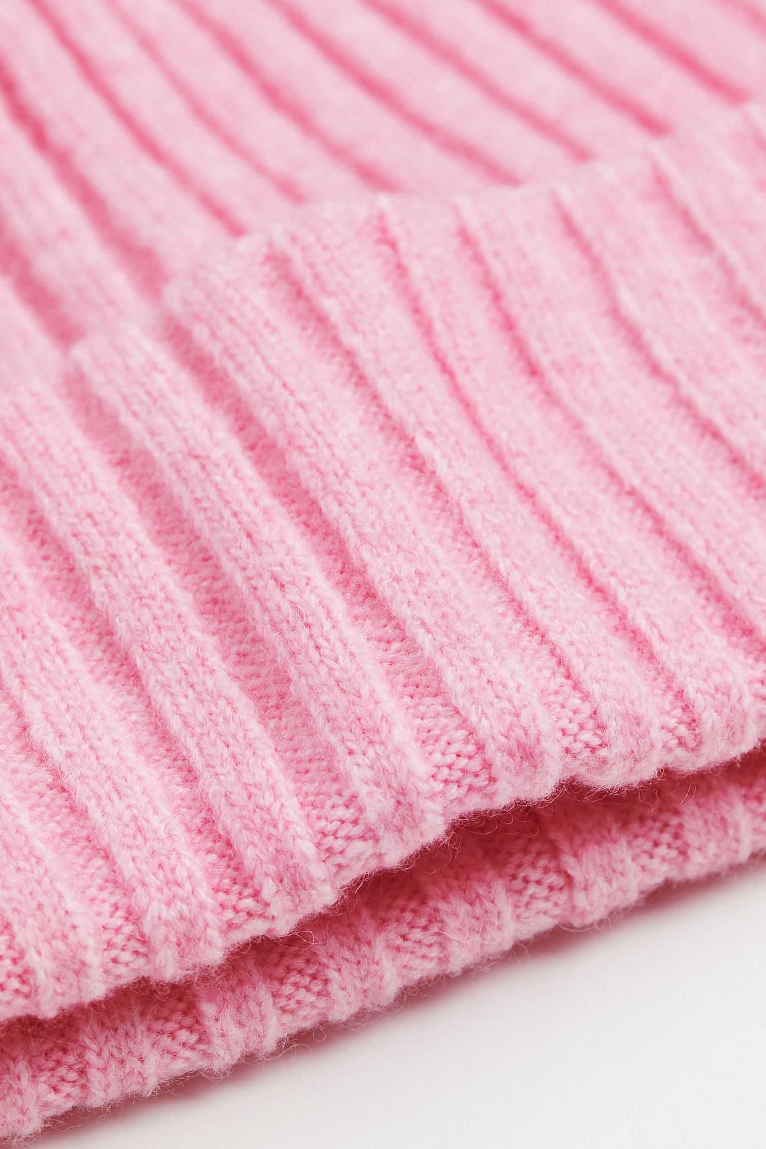 Продам шапку НМ Rib-knit hat, рожеву, теплу з вовною, нову.