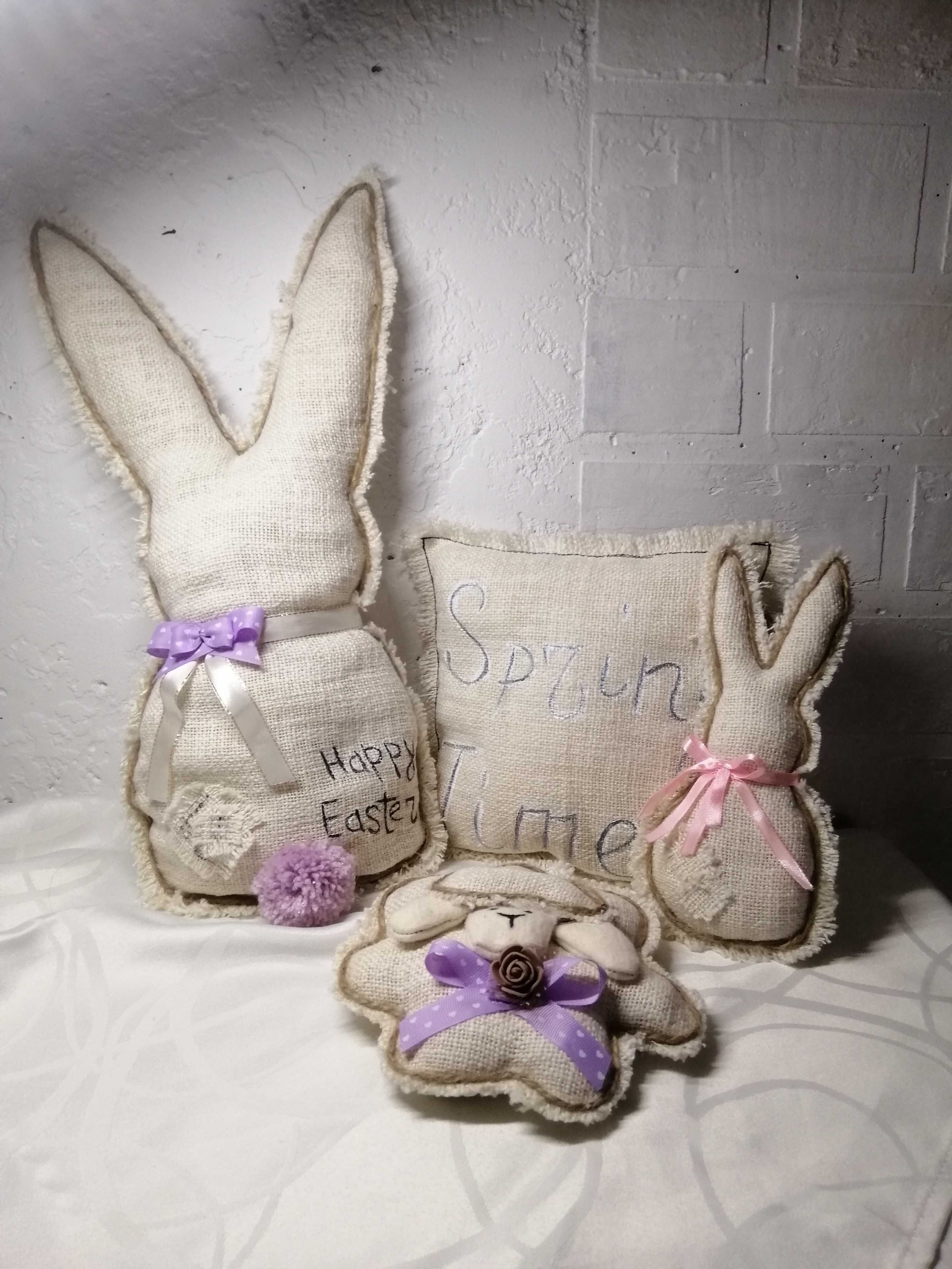 Пасхальный набор, декор на Пасху, зайцы и подушка