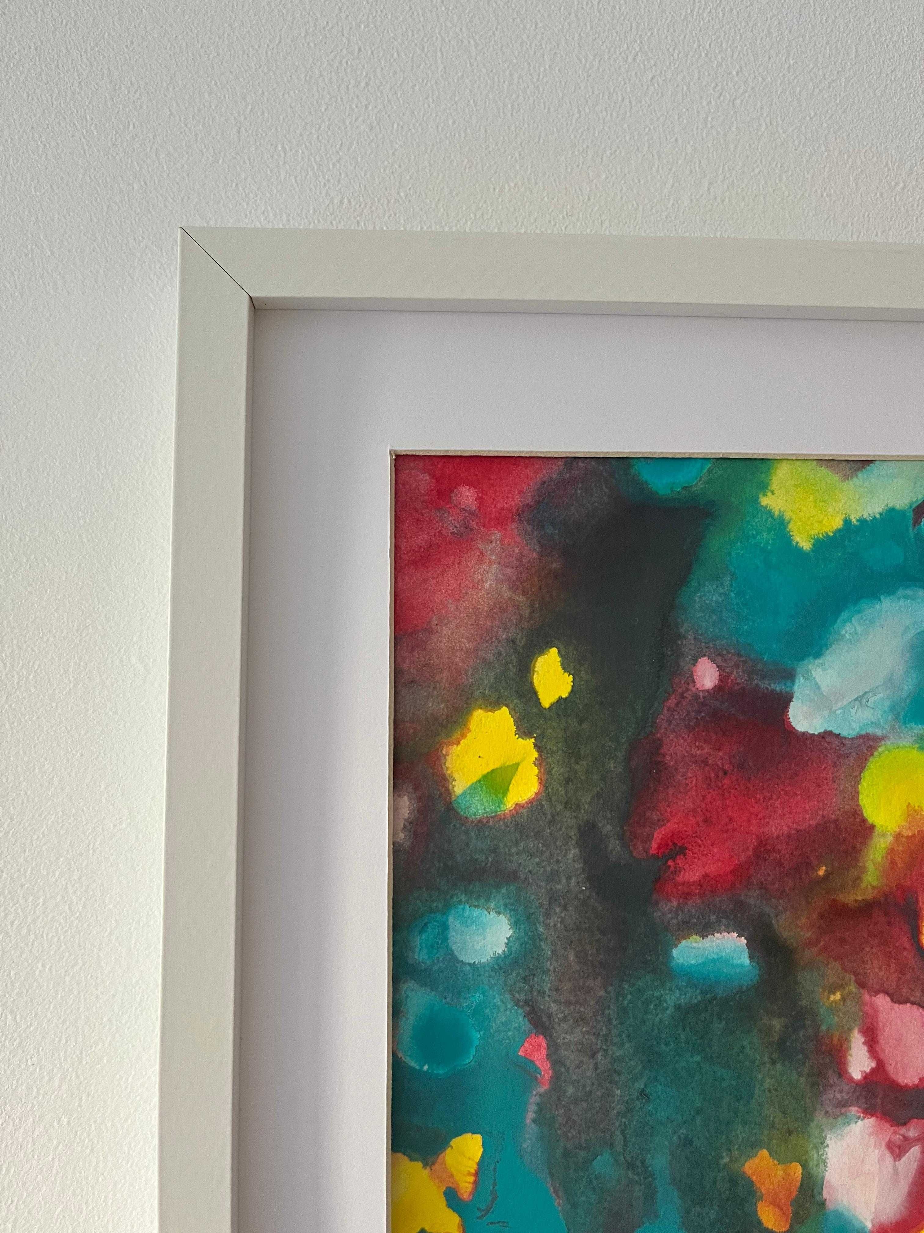 Pintura abstrata em acrílico