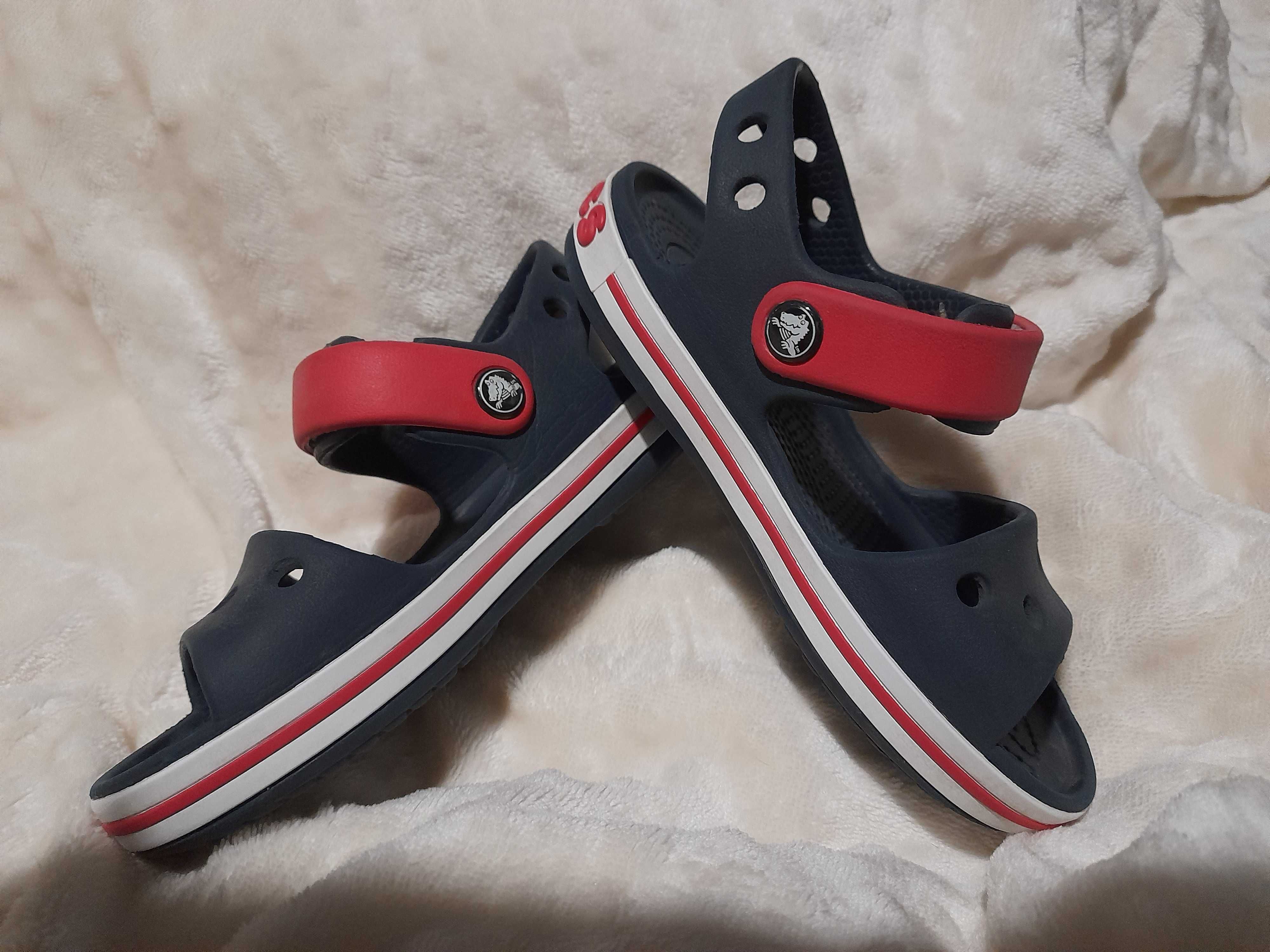 Crocs Crocband sandałki r.  C1027/28 wew. 16 cm granatowe