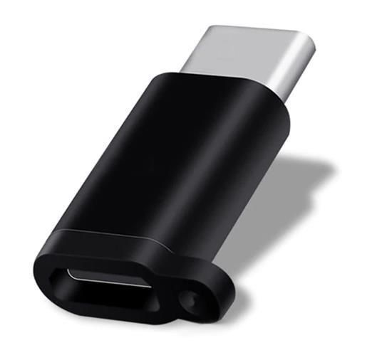 Adapter przejściówka micro USB na TYP-C czarny,