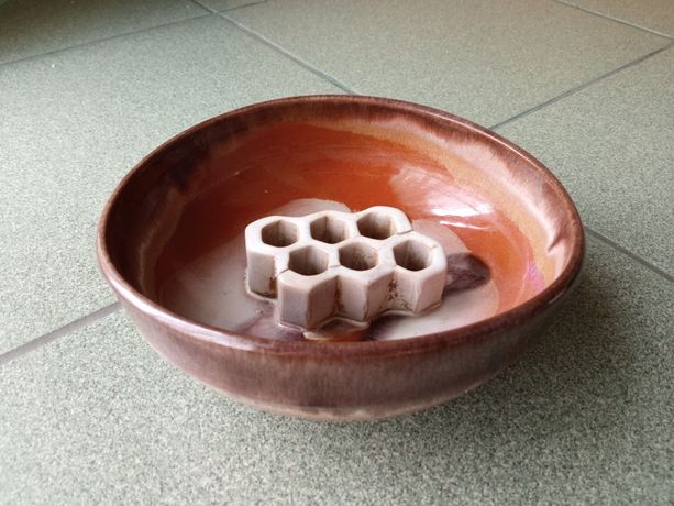 Миска тарелка ваза для икебаны соты