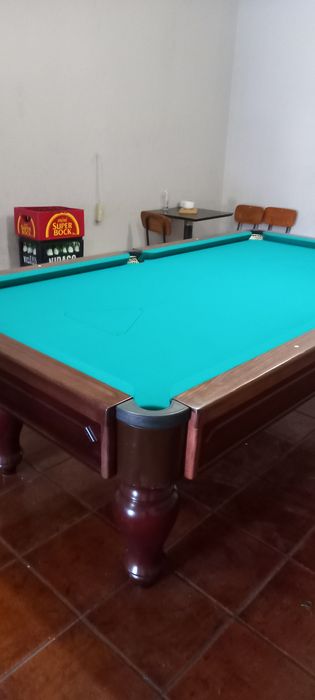 Bilhar usado  carrinho   mais pequeno que o normal *montagem incluída