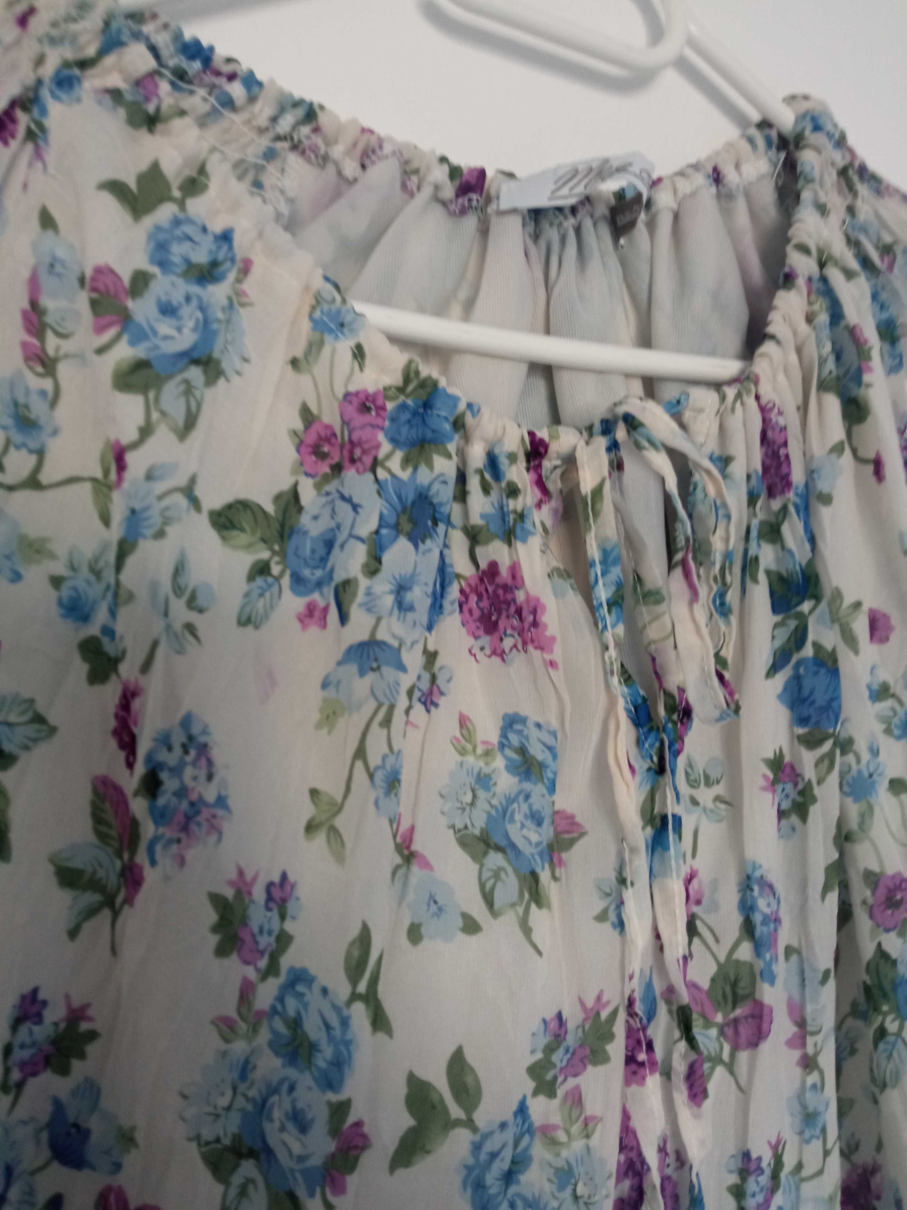 Megi Collection zwiewna letnia sukienka w kwiaty r M/L