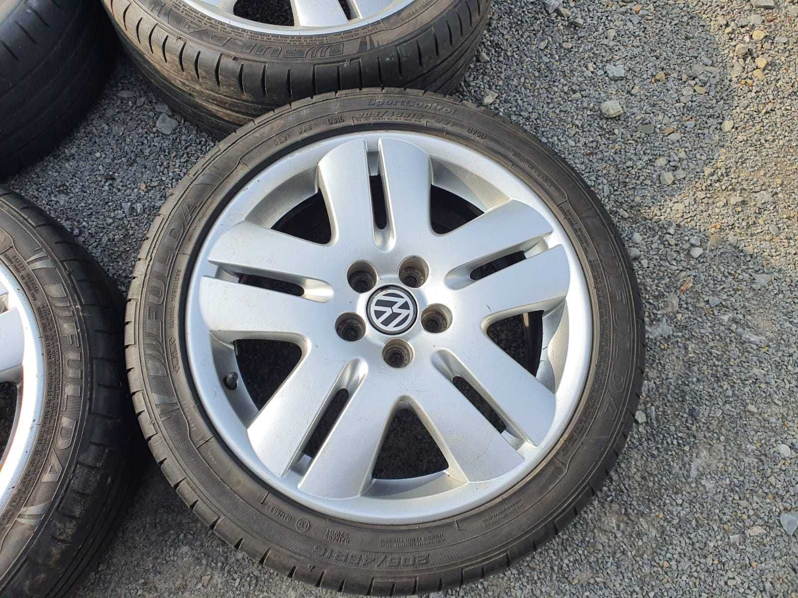 Alufelgi Felgi 16 5x100 ORYGINAL VW Ładne 6.5Jx16 ET 43 + Opony Letnie