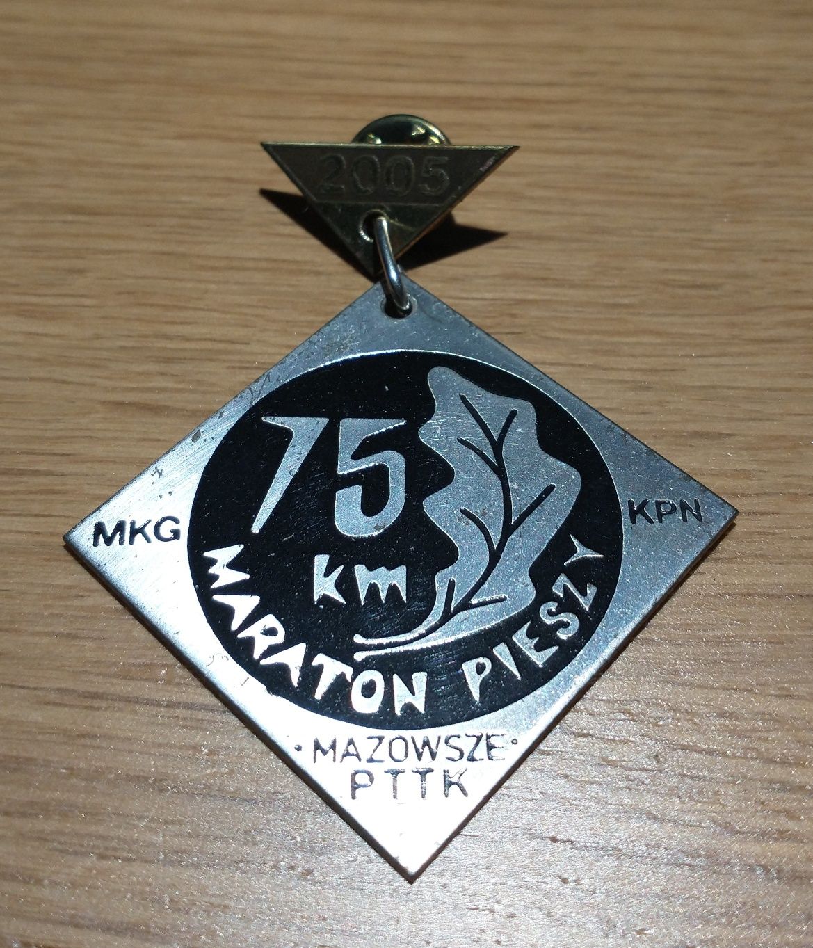 Medal srebrny maraton pieszy PTTK Mazowsze 75km KPN