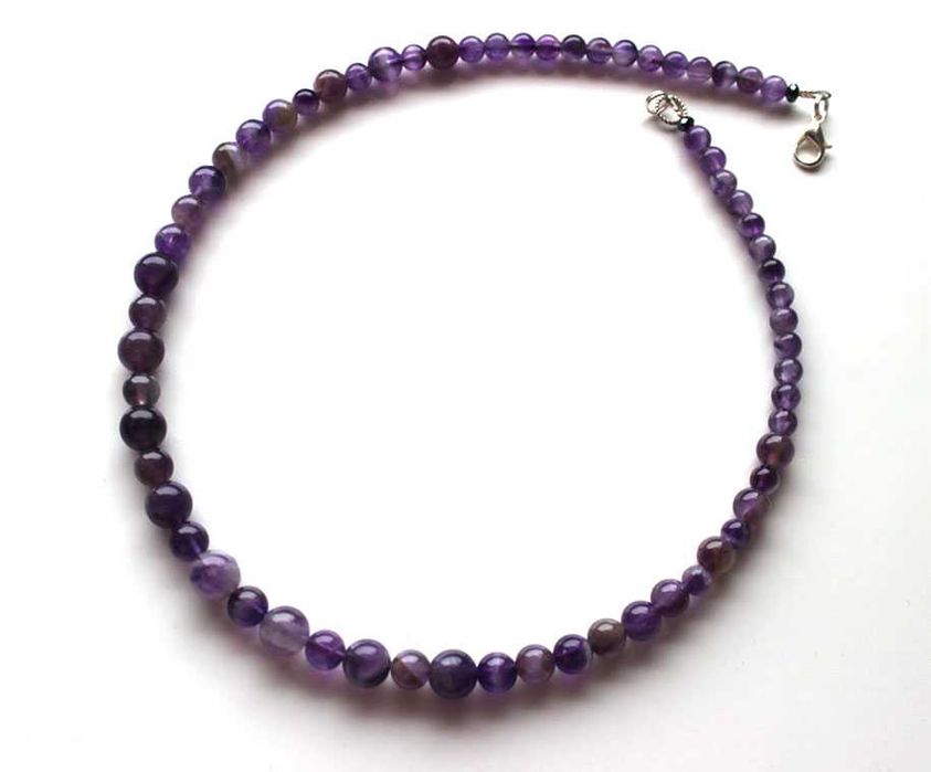 Натуральный аметист, аметистовое ожерелье, бусы аметистовые