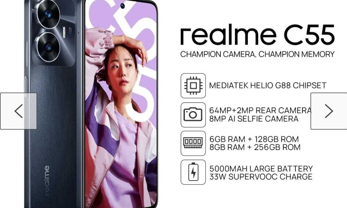 IGŁA .realme c55.Gw.prod.Android 13.Pamięć 8/256.