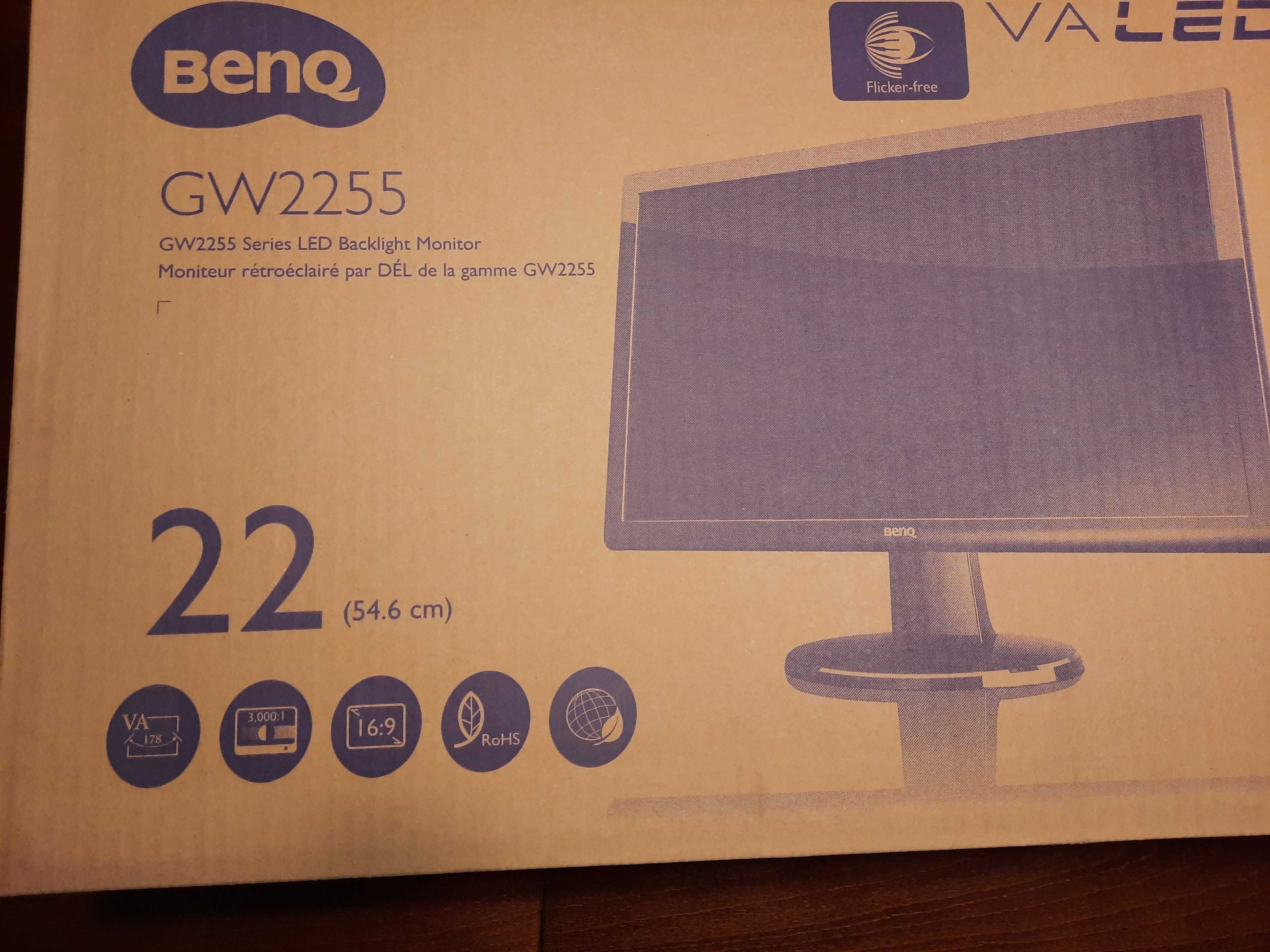 MONITOR  BENQ_ GW2255_22"_1920 x 1080_ NOWY